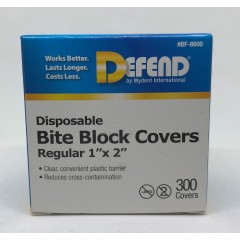 Defend Bite Block Protector ( Cover / Sleeves ) - Regular 900/per box 1" x 2" (Bite Block Sleeves / Bite Block Barrier) 